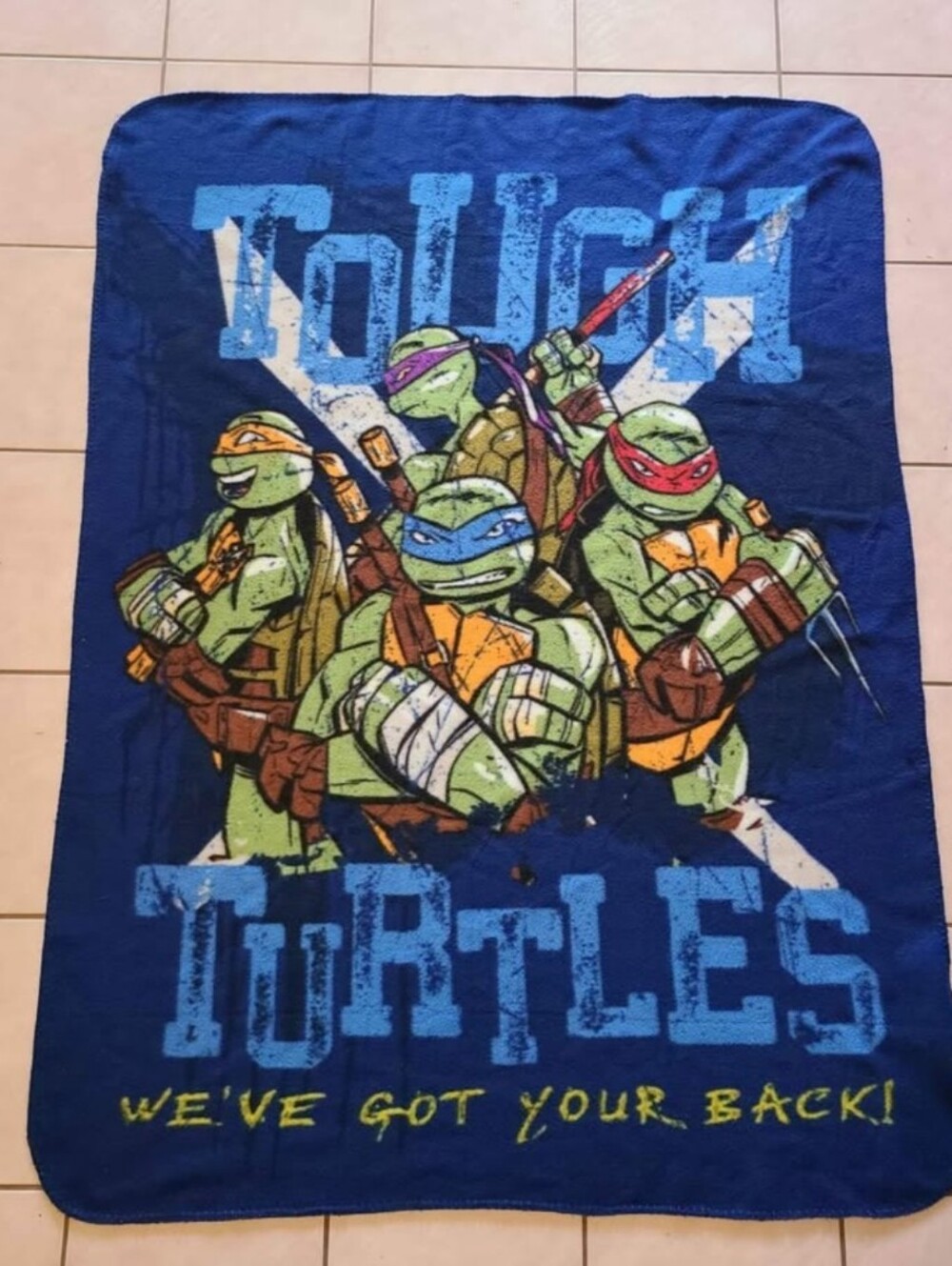 Blanket Teenage Mutant Ninja Turtles Blue Graphic Throw Blanket by Nickelodeon